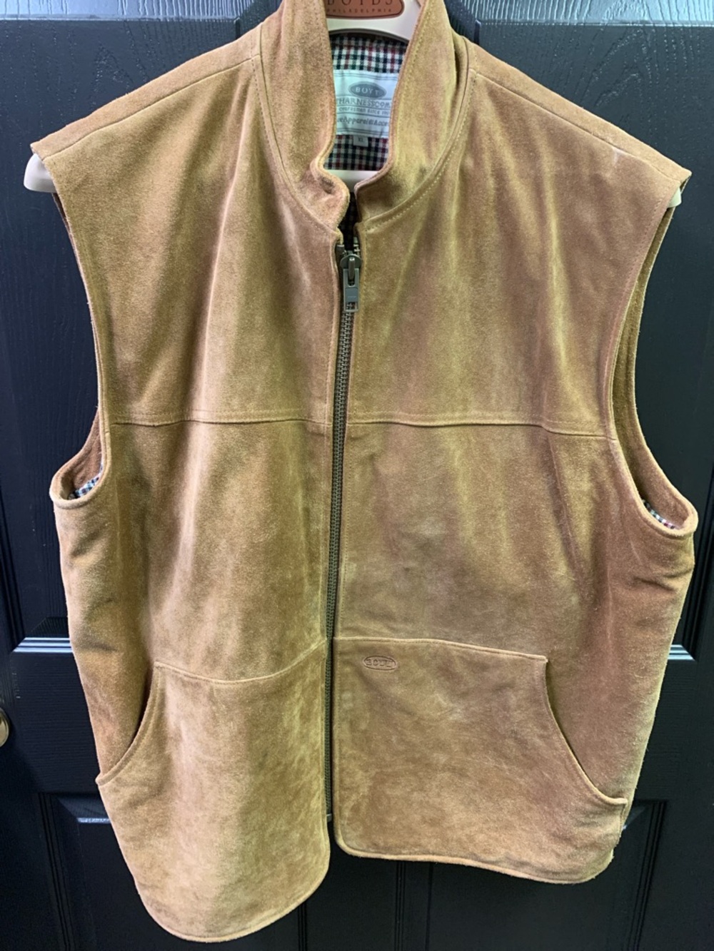 Boyt Harness Company Tan Suede Men's Zip Vest